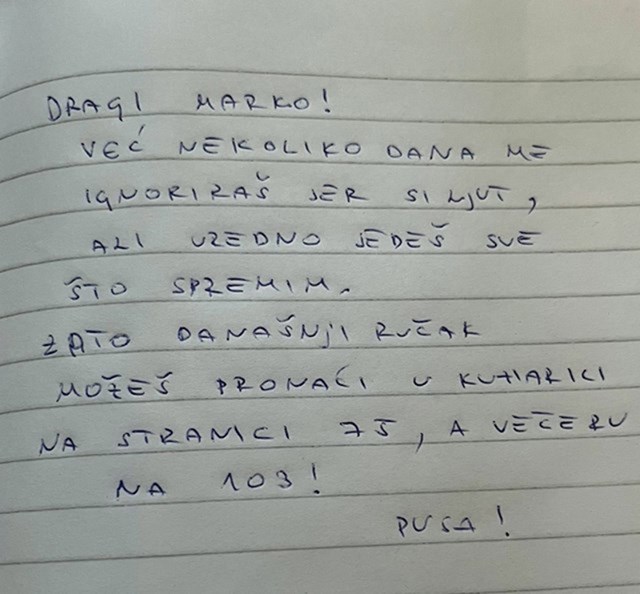 Muž se naljutio na ženu, ona mu ostavila HIT poruku. Što mislite hoće li joj nakon ovoga oprostiti?