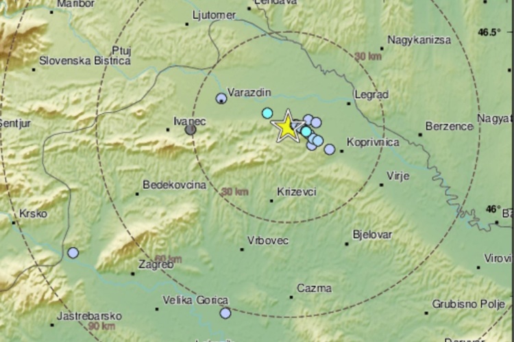 Varaždinsko područje pogodio slab potres: “Kratko i jako drmanje“