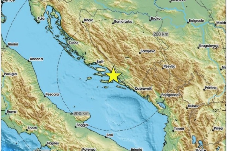 Potres magnitude 2,7 pogodio područje Hvara: Osjetio se u južnoj Dalmaciji i BiH