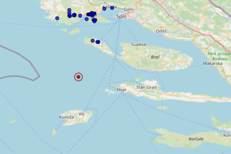 Jutarnji potres u Dalmaciji: Osjetilo se i u Splitu