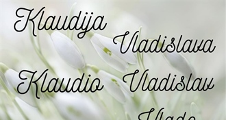 Sretan imendan Klaudija, Klaudio, Vladislava i Vladislave....