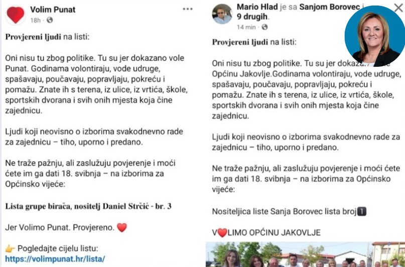 Kampanja Ctrl+C, Ctrl+V: Načelnica Jakovlja prepisala cijelu kampanju s otoka Krka – slučajno?