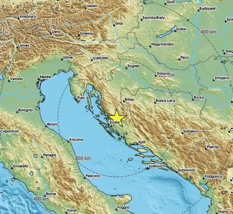 Potres magnitude 3,0 zatresao Dalmaciju