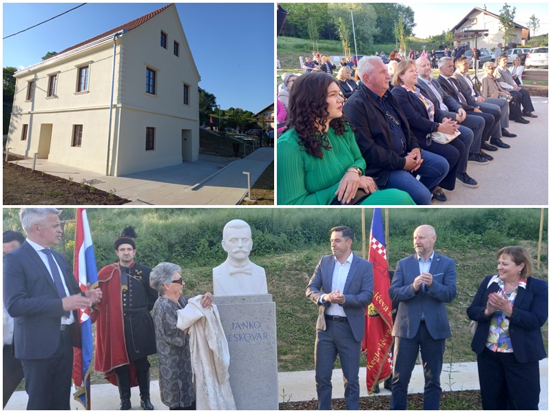 Župan Kolar i zamjenica Petek na obilježevanju završetka obnove Kuće Janka Leskovara - zasjala je novim sjajem