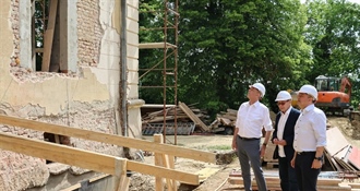 Župan Koren obišao gradilište dvorca Inkey, najvećeg infrastrukturno-turističkog projekta na području županije