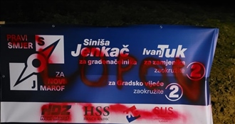 Gradsko izborno povjerenstvo osudilo uništavanje banera Siniše Jenkača