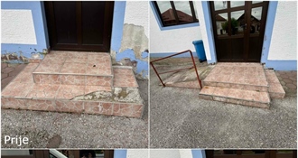I manji zahvati doprinose poboljšanju kvalitete života: Sanirane stepenice na ulazu u Društveni dom u Vrbanovcu