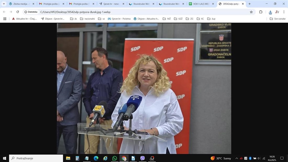 Iz zabočkog SDP-a poručili: Građani su izabrali gradonačelnicu, Petar Vrančić ne može podnijeti poraz