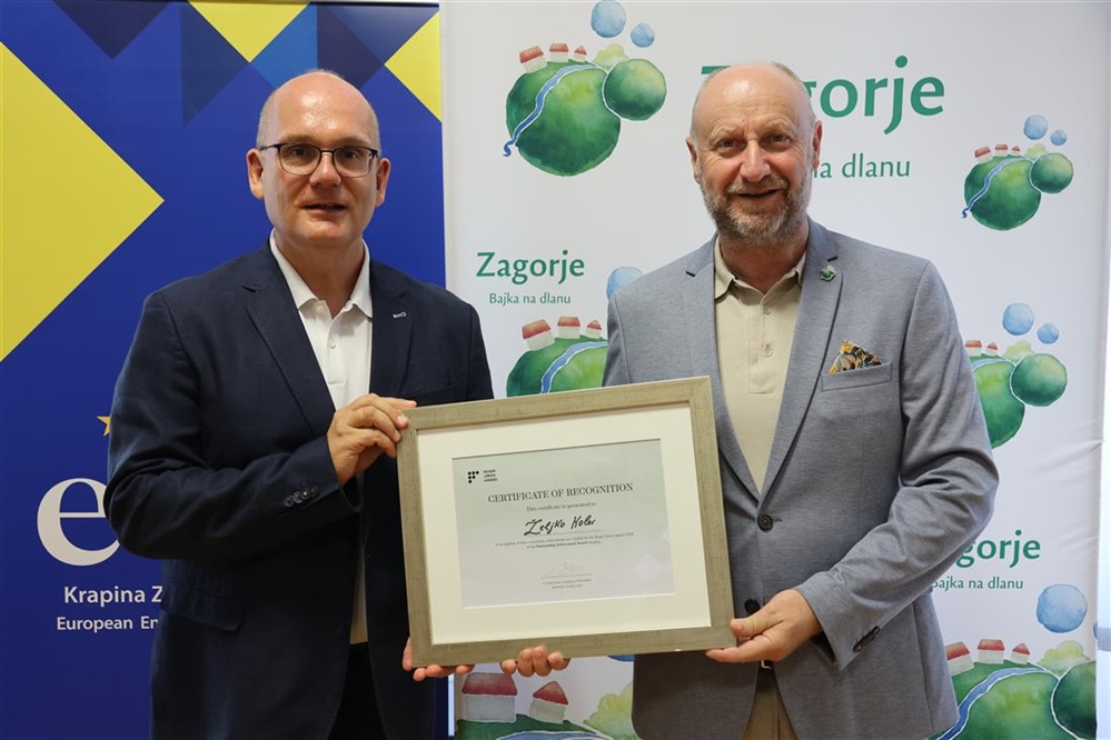 Župan Željko Kolar primio prestižnu europsku nagradu za izvanredna postignuća u energetskoj tranziciji