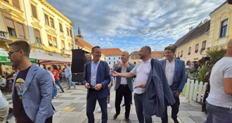 Bosilj i Marković dočekali Hajdaša Dončića na Špancirfestu: "Varaždin je otvoreni grad, Hrvatska mora biti otvorena svima"