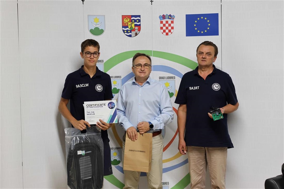 Teo Jug ponosno promovirao Ludbreg i Hrvatsku među mladim radioamaterima svijeta, ugostio ga gradonačelnik Bilić