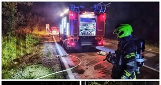 Nevjerojatna sreća: Auto sletio u provaliju, prevrnuo se i zapalio, a 22-godišnjak prošao s lakšim ozljedama