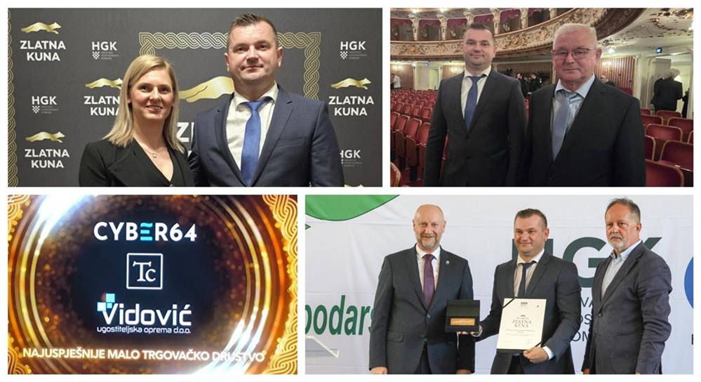 Župan Kolar čestitao tvrtki Vidović d.o.o. na priznanju Zlatna kuna: plasman u top tri malih trgovačkih društava u Hrvatskoj