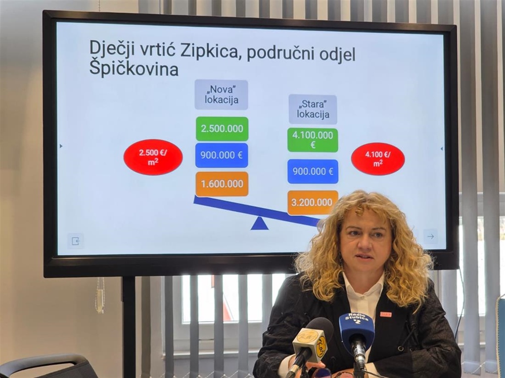 Gradonačelnica Đurek o vrtiću u Špičkovini: Nismo odustali od vrtića, gradit će se, ali na sigurnijoj i znatno jeftinijoj lokaciji