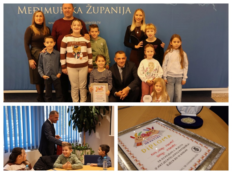 Mali folkloraši KUD-a Donji Vidovec osvojili drugo mjesto na najvećem dječjem folklornom festivalu u Hrvatskoj - čestitao im i župan Posavec