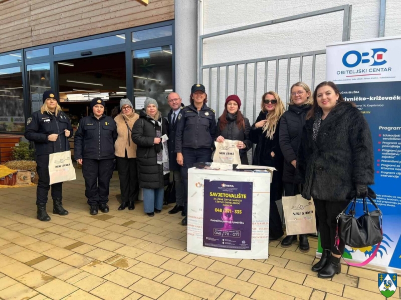 U Koprivničko-križevačkoj županiji održana javna akcija povodom Međunarodnog dana borbe nasilja nad ženama