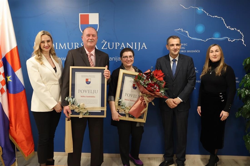 Župan Posavec dodijelio Povelje umirovljenoj novinarki Malekoci Oletić i sucu Samboleku