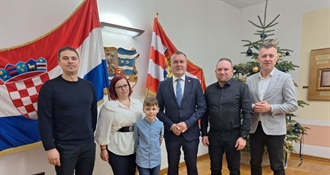 Župan Stričak upriličio prijem za istaknute pojedince iz medija, sporta i plesa