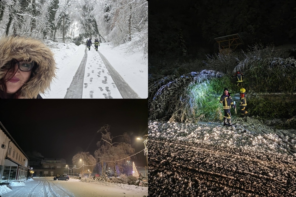 Mokri snijeg napravio kaos u Maču - srušena brojna stabla, službe na terenu od 4 ujutro