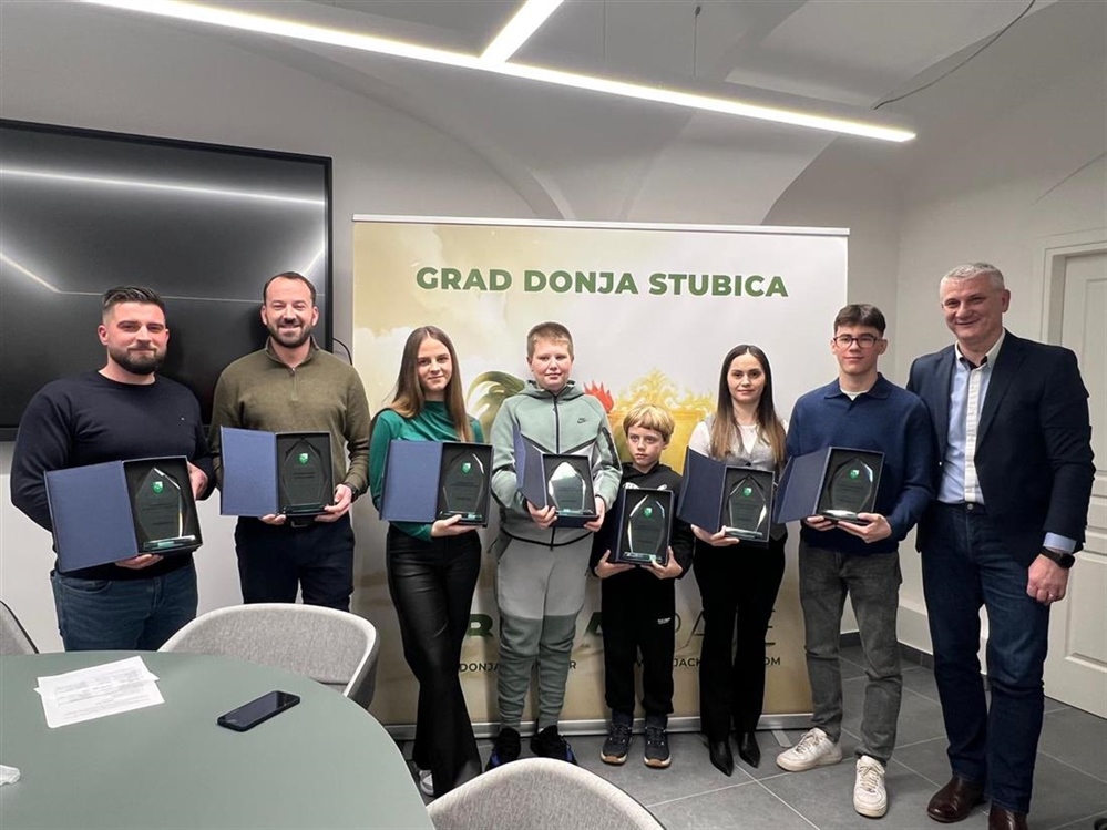 Proglašeni najbolji sportaši Grada Donja Stubica za 2025. godinu, nagrade im uručio gradonačelnik Gospočić
