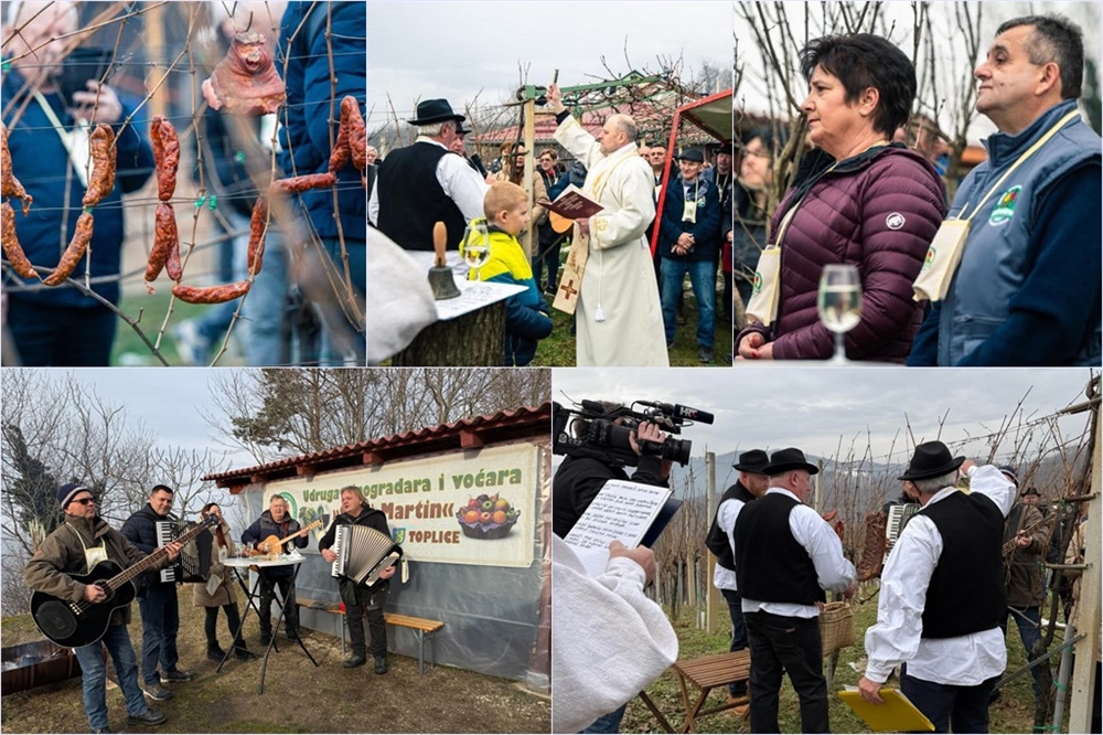 Brojni vinogradari, građani i gosti na blagoslovu vinograda, molitvi i ceremonijalnoj rezidbi na bregu Višograd