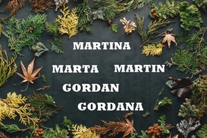 Danas imendan slave Martine, Martini, Gordane i Gordani – želimo im sve najbolje!