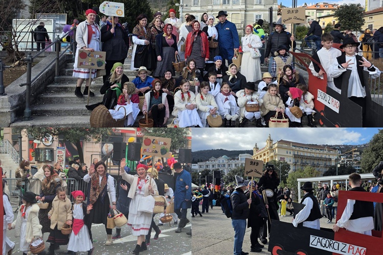 “Ekipa z placa“: Društvo Naša djeca Grada Zlatara na poseban se način predstavilo na dječjem karnevalu u Opatiji