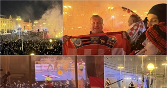 Na dočeku naših rukometaša u Zagrebu i župan Stričak: Pun Trg bana Jelačića, osmijesi građana, pjesma, zagrljaji...