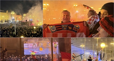 Na dočeku naših rukometaša u Zagrebu i župan Stričak: Pun Trg bana Jelačića, osmijesi građana, pjesma, zagrljaji...