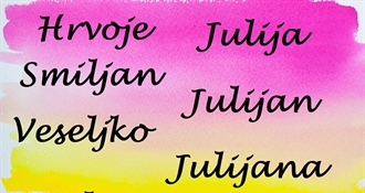 NJIHOV JE DAN Slave Smiljan, Smiljana, Julijana, Hrvoje, Veseljko, Julijan i Julija