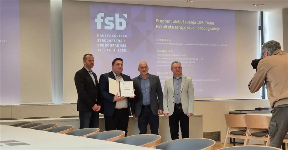 Srednja škola Krapina primila posebno priznanje Fakulteta strojarstva za izvrsnost u pripremi i usmjeravanju mladih talenata