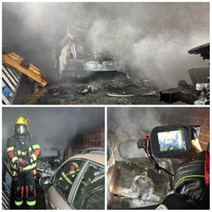 Zbog kvara na instalacijama planula garaža u Prišlinu - jedan automobil potpuno izgorio