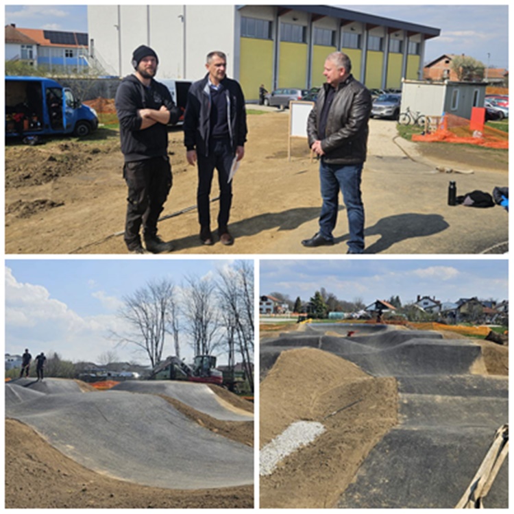 Župan Posavec obišao radove u Strahonincu - pri kraju prvi pump track poligon u Međimurju
