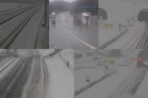 Snježni kaos na cestama u Gorskom Kotaru i Lici, kiša i jak vjetar u središnjoj Hrvatskoj, a na jugu i tuča