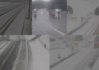 Snježni kaos na cestama u Gorskom Kotaru i Lici, kiša i jak vjetar u središnjoj Hrvatskoj, a na jugu i tuča