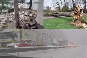 Kaos na sjeveru Hrvatske: snijeg blokirao autoceste, orkanski vjetar ruši stabla i krovove