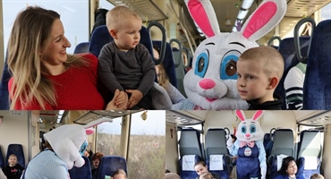 Međimurska županija i ove godine razveselila najmlađe vožnjom vlakom u „Zeko-expressu“ – mališani uživali u druženju sa zecom i fotografiranju