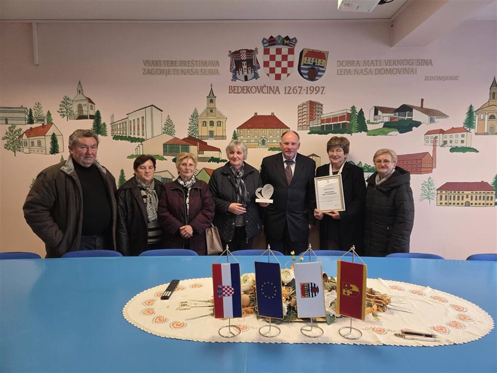 Načelnik Odak dodijelio zahvalnicu Udruzi žena "Jana" Poznanovec, dobitnicama nagrade ''Ponos Hrvatske''