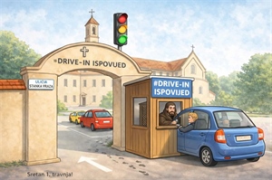 Novost u virovitičkoj župi – “drive-in ispovijed” nasmijala vjernike