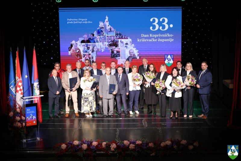 Središnjom svečanošću Koprivničko-križevačka županija proslavila svoj dan, dodijeljena priznanja najzaslužnijim građanima