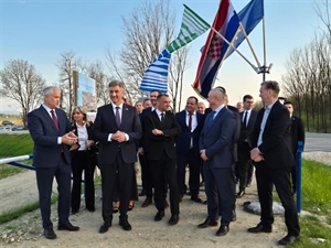 Premijer Plenković prisustvovao otvorenju rekonstruiranog nasipa Gornji Hrašćan u Nedelišću