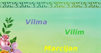 IMENDANI Danas slave Vilim, Vilma i Marcijan