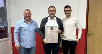 Ivica Cvrtila na čelu Gradskog puhačkog orkestra Krapina, Gregurović proglašen počasnim članom