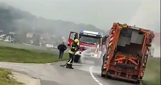 Drama na cesti prema Desiniću - planuo kamion, stvara se kolona