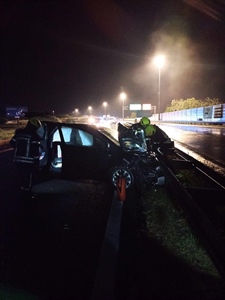 Prometna nesreća na A2 kod čvora Krapina – nakon sudara izbio i požar, u intervenciji i krapinski vatrogasci