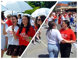 Varaždinski maturanti rasplesali Kapucinski trg: Više od 600 učenika zaplesalo quadrillu
