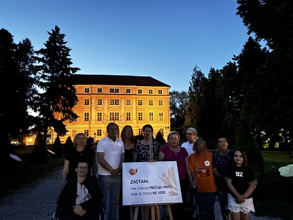 Dvorac Batthyány u Ludbregu zasvijetlio narančasto u znak podrške oboljelima od multiple skleroze