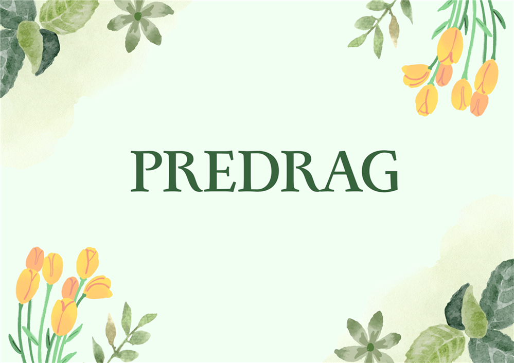 NEK MU JE SRETAN Današnji slavljenik je Predrag!