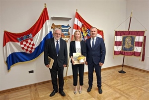 Župan Stričak priredio prijem za novoizabranu dekanicu FOI-a Renatu Mekovec i dekana Akademije za umjetnost i kulturu u Osijeku Davora Bobića