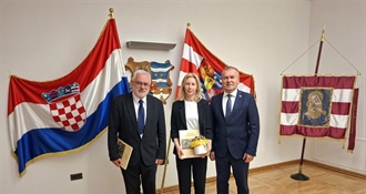 Župan Stričak priredio prijem za novoizabranu dekanicu FOI-a Renatu Mekovec i dekana Akademije za umjetnost i kulturu u Osijeku Davora Bobića